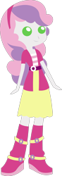 Size: 1491x4229 | Tagged: safe, artist:sketchmcreations, sweetie belle, equestria girls, absurd resolution, boots, clothes, pointy people, pointy ponies, simple background, skirt, solo, transparent background, vector