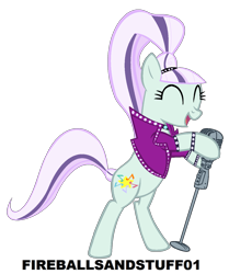 Size: 1216x1320 | Tagged: safe, artist:fireballsandstuff01, coloratura, countess coloratura, eyes closed, microphone, solo