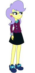 Size: 2400x5000 | Tagged: safe, artist:razethebeast, upper crust, equestria girls, friendship games, alternate costumes, clothes, earring, high heels, necklace, new outfit, pearl necklace, piercing, shoes, simple background, skirt, solo, transparent background, vector