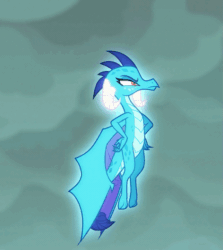 Size: 471x527 | Tagged: safe, screencap, princess ember, dragon, gauntlet of fire, animated, floating