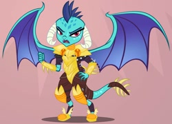 Size: 1200x866 | Tagged: safe, artist:pixelkitties, princess ember, dragon, gauntlet of fire, armor, dragon armor, solo