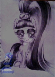 Size: 1024x1413 | Tagged: safe, artist:zafiro-black-hunter, coloratura, countess coloratura, double watermark, solo, traditional art, watermark