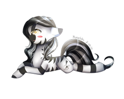 Size: 3600x2880 | Tagged: safe, artist:kurochhi, oc, oc only, oc:azure circuit, zebra, glasses, solo