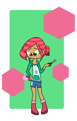 Size: 652x1028 | Tagged: safe, artist:obeliskgirljohanny, babs seed, human, cutie mark, humanized, scissors, solo