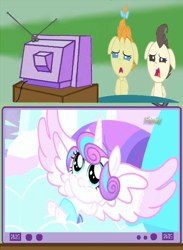 Size: 562x767 | Tagged: safe, pound cake, princess flurry heart, pumpkin cake, pony, spoiler:s06, baby, baby pony, exploitable meme, meme, obligatory pony, tv meme