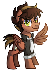 Size: 848x1148 | Tagged: safe, artist:drawntildawn, oc, oc only, oc:swiftdust, pegasus, pony, clothes, male, necktie, shirt, solo, wing hands