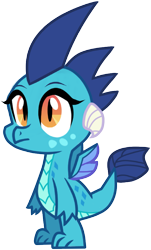 Size: 1209x2000 | Tagged: dead source, safe, artist:breezyblueyt, princess ember, dragon, cute, emberbetes, simple background, solo, transparent background, younger