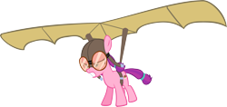 Size: 4011x1896 | Tagged: safe, artist:ironm17, lily longsocks, glider, goggles, simple background, solo, transparent background