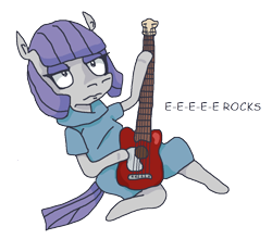 Size: 1161x1020 | Tagged: safe, artist:grinwild, maud pie, guitar, music, rock, solo, text