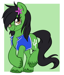 Size: 1024x1195 | Tagged: safe, artist:daydreamsyndrom, oc, oc only, oc:prickly pears, earth pony, pony, glasses, solo, unshorn fetlocks