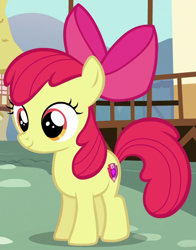 Size: 690x880 | Tagged: safe, screencap, apple bloom, on your marks, cropped, cute, cutie mark, solo, the cmc's cutie marks