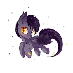 Size: 1000x1000 | Tagged: safe, artist:ipun, oc, oc only, bat pony, pony, blushing, fangs, looking at you, male, simple background, solo, stallion, starry eyes, transparent background, wingding eyes