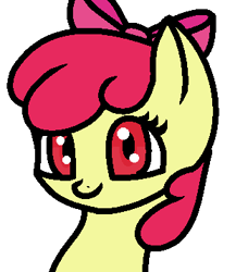 Size: 326x358 | Tagged: safe, artist:mirisihlon3, apple bloom, cute, simple background, solo, white background