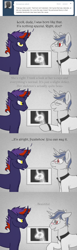 Size: 696x2248 | Tagged: safe, artist:aisu-isme, oc, oc only, oc:candle wicked, oc:dr. x-ray, ask the creepy ponies, curved horn, x-ray, x-ray picture