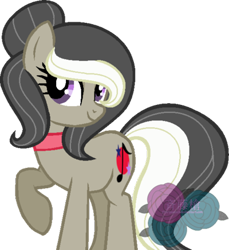 Size: 400x436 | Tagged: safe, artist:t-aroutachiikun, oc, oc only, oc:fiddle, offspring, parent:frederic horseshoepin, parent:octavia melody, parents:fredtavia, simple background, solo, transparent background