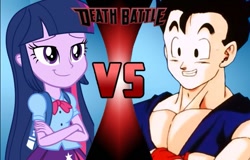 Size: 717x458 | Tagged: safe, twilight sparkle, equestria girls, death battle, dragon ball z, exploitable meme, gohan, meme, this will end in death