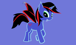 Size: 6568x3896 | Tagged: safe, oc, oc only, oc:star blaze, alicorn, bat pony, pony, alicorn oc, blue background, simple background, solo, the legend of zelda