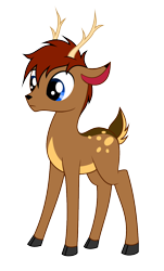 Size: 800x1324 | Tagged: safe, artist:sirzi, oc, oc only, deer, original species, cute, deer oc, elf ears, fordeer, hooves, male, solo