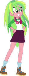 Size: 1030x2655 | Tagged: safe, artist:davidsfire, lemon zest, equestria girls, legend of everfree, boots, clothes, headphones, simple background, socks, solo, transparent background, vector