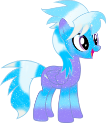 Size: 832x961 | Tagged: safe, artist:digiradiance, artist:silentmatten, cloudchaser, galaxy, open mouth, simple background, solo, transparent background, vector