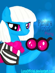 Size: 774x1032 | Tagged: safe, artist:lunaofficial, photo finish, pony, simple background, solo