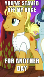 Size: 478x837 | Tagged: safe, edit, edited screencap, screencap, gourmand ramsay, polo play, serena, spice up your life, gordon ramsay, image macro, las pegasus resident, meme, ponified, smiling, solo focus