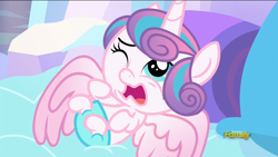 Size: 1920x1080 | Tagged: safe, screencap, princess flurry heart, the crystalling, diaper, discovery family logo, sneezing