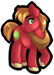 Size: 1444x2022 | Tagged: safe, artist:annakitsun3, big macintosh, earth pony, pony, male, raised hoof, simple background, solo, stallion, transparent background