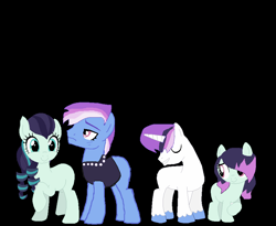 Size: 920x756 | Tagged: safe, artist:patricia34, coloratura, limelight, oc, family, female, limerara, male, offspring, parent:coloratura, parent:limelight, parents:limerara, shipping, straight, unnamed oc