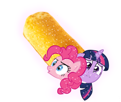 Size: 1366x1148 | Tagged: safe, derpibooru import, pinkie pie, twilight sparkle, earth pony, pony, female, lesbian, pun, shipping, twinkie, visual pun