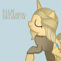 Size: 1280x1280 | Tagged: safe, artist:aldobronyjdc, derpibooru import, pony, unicorn, album cover, cover, ellie goulding, music, parody, ponified, ponified album cover, solo
