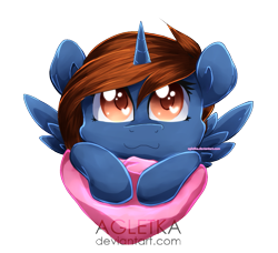 Size: 1003x915 | Tagged: safe, artist:agletka, derpibooru import, oc, oc only, oc:headlong flight, alicorn, pony, alicorn oc, chibi, cute, heart eyes, rule 63, rule63betes, signature, solo, watermark, wingding eyes