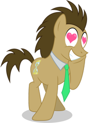 Size: 762x1049 | Tagged: safe, artist:caliazian, doctor whooves, pony, heart eyes, male, simple background, smiling, solo, stallion, transparent background, vector, want it need it, wingding eyes