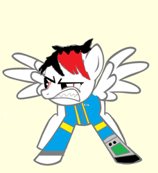 Size: 900x985 | Tagged: safe, artist:zayajackson, derpibooru import, oc, oc only, oc:lightning storm, fallout equestria, fallout, solo