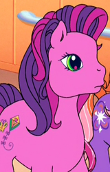 Size: 250x390 | Tagged: safe, derpibooru import, screencap, skywishes, twinkle twirl, pony, dancing in the clouds, g3, cropped