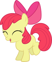 Size: 6864x8170 | Tagged: safe, artist:tryhardbrony, derpibooru import, apple bloom, absurd resolution, adorabloom, cute, eyes closed, simple background, smiling, solo, transparent background, vector