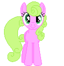 Size: 128x133 | Tagged: safe, artist:onil innarin, derpibooru exclusive, derpibooru import, daisy, flower wishes, pony, animated, blinking, c:, female, looking at you, mare, pixel art, simple background, solo, transparent background