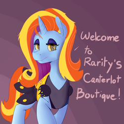 Size: 2000x2000 | Tagged: safe, artist:periodicbrony, derpibooru import, sassy saddles, pony, unicorn, dialogue, female, mare, solo