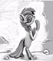 Size: 2533x2929 | Tagged: safe, artist:ponsce, derpibooru import, oc, oc only, earth pony, pony, book, glasses, grayscale, monochrome, solo