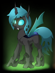 Size: 1166x1525 | Tagged: safe, artist:drawponies, derpibooru import, oc, oc only, oc:shifter, changeling, cute, glow, male, solo