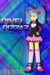 Size: 2328x3464 | Tagged: safe, artist:cyber-murph, derpibooru import, pixel pizazz, equestria girls, background human, clothes, pigtails, signature, solo, the snapshots