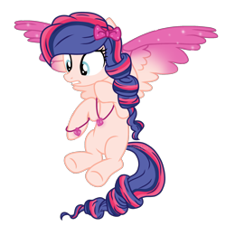 Size: 2060x2060 | Tagged: safe, artist:chelseaz123, derpibooru import, oc, oc only, oc:swirly pop, pegasus, pony, bracelet, colored wings, flying, gradient wings, jewelry, simple background, solo, transparent background, vector