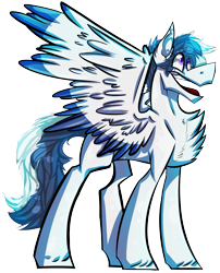 Size: 3144x3900 | Tagged: safe, artist:b00tyshark, derpibooru import, oc, oc only, pegasus, pony, colored wings, colored wingtips, male, stallion