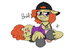 Size: 1024x663 | Tagged: safe, artist:ladyanidraws, derpibooru import, oc, oc only, oc:penny rich, drink, newbie artist training grounds, ponysona, solo, straw