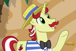 Size: 691x465 | Tagged: safe, derpibooru import, screencap, flam, pony, viva las pegasus, cute, discovery family logo, flamabetes, silly, silly pony, solo, tongue out