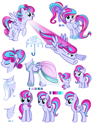 Size: 6000x8000 | Tagged: safe, artist:elskafox, derpibooru import, oc, oc only, oc:crystal rain, crystal pony, pony, absurd resolution, clothes, dress, female, filly, gala dress, reference sheet