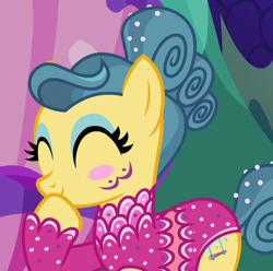 Size: 556x552 | Tagged: safe, derpibooru import, screencap, trapeze star, pony, viva las pegasus, blushing, cropped