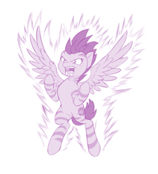 Size: 905x1000 | Tagged: safe, artist:dstears, derpibooru import, oc, oc only, pegasus, pony, zebra, dragon ball z, random, solo, super saiyan