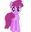 Size: 128x133 | Tagged: safe, artist:onil innarin, derpibooru exclusive, derpibooru import, berry punch, berryshine, pony, c:, female, looking at you, mare, pixel art, solo