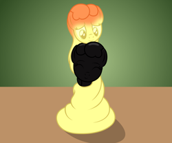 Size: 2836x2358 | Tagged: safe, artist:badumsquish, derpibooru exclusive, oc, oc only, oc:magnis, oc:therma, goo pony, object pony, original species, caring, coils, duo, eyes closed, female, happy, magnetic putty, magnetic putty pony, ponified, smiling, solo, table, thermal putty, thermal putty pony, tiny ponies, warm, wrapped up